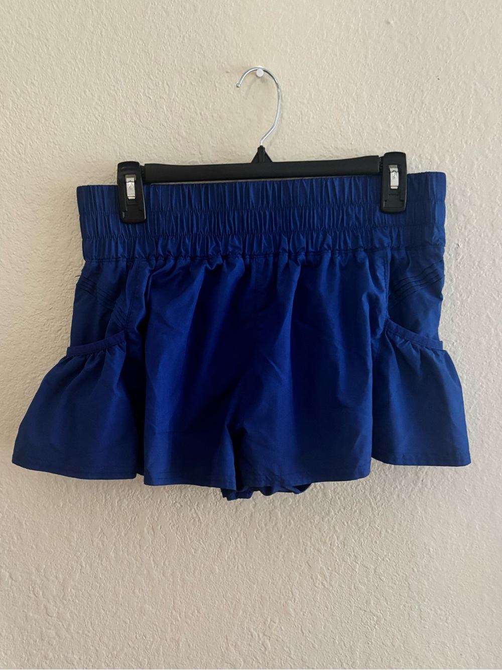Free People Movement- Women’s Smocked Waist Blue Shorts- Medium